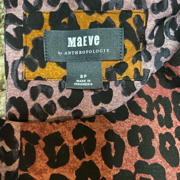 **HP** Maeve Anthropology Wynn Tunic Animal Print Color Block Dress - Picture 9 of 10